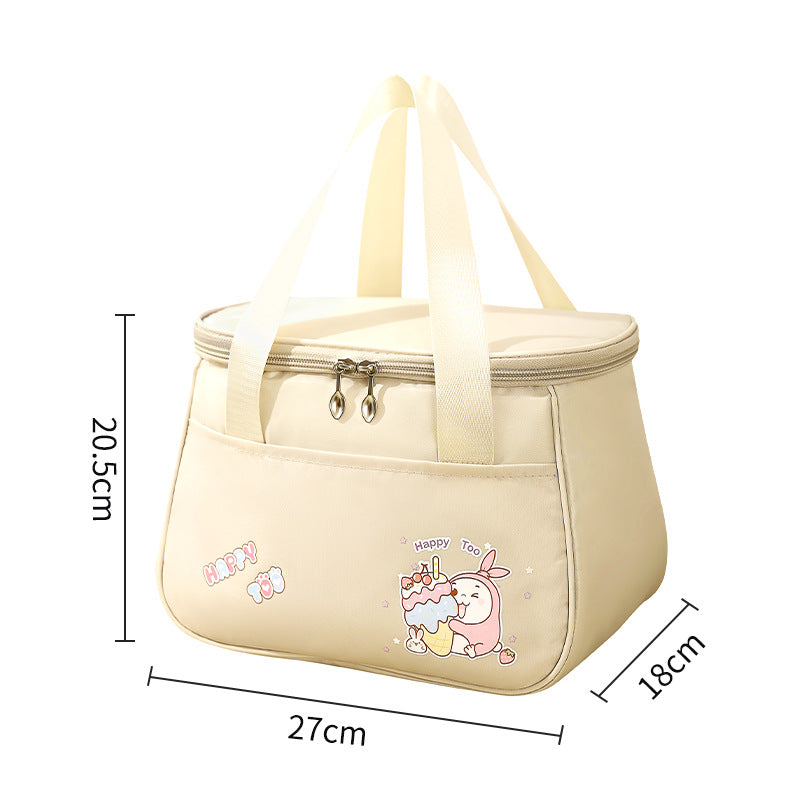 Cute lunch bag, lunch box bag waterproof, student lunch bag, cartoon picnic camping thermal insulation bag