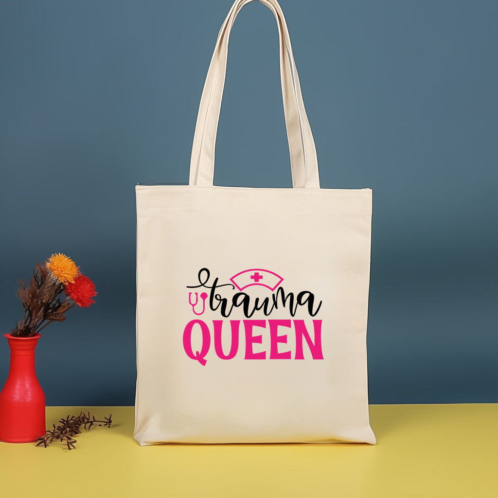 Canvas printed shoulder bag, fashionable and lightweight shopping bag, large-capacity cotton bag 2pcs hobo.