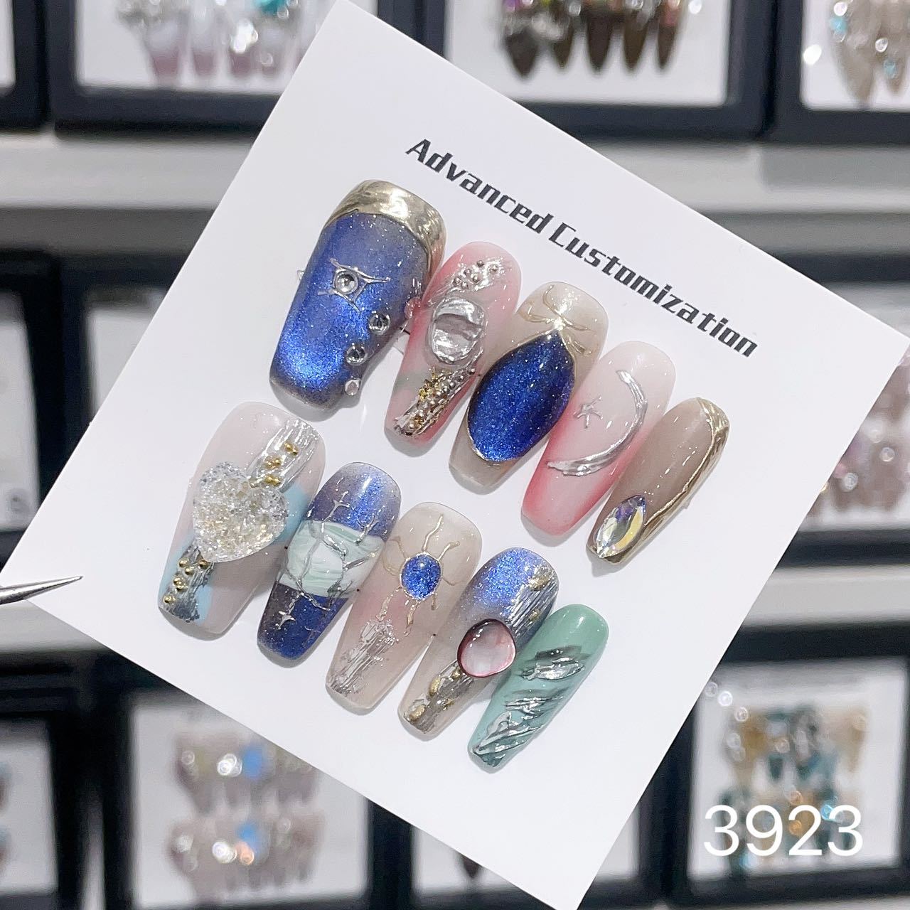 1025- Handmade press on nails fake nails removable