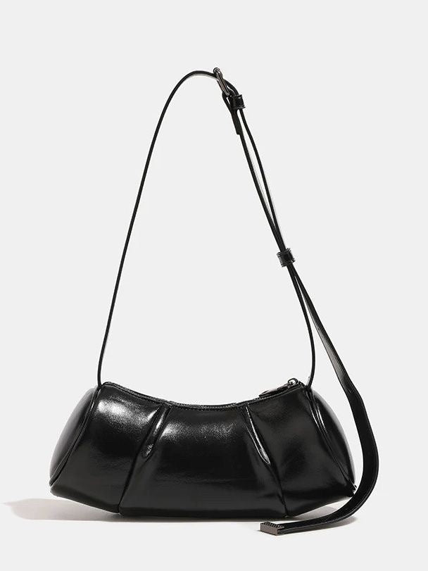 Elegant Folded Cylinder Bag - Stylish Small Pillow Bag & Casual Crossbody Bag for Women | Fashion Retro Design hobo