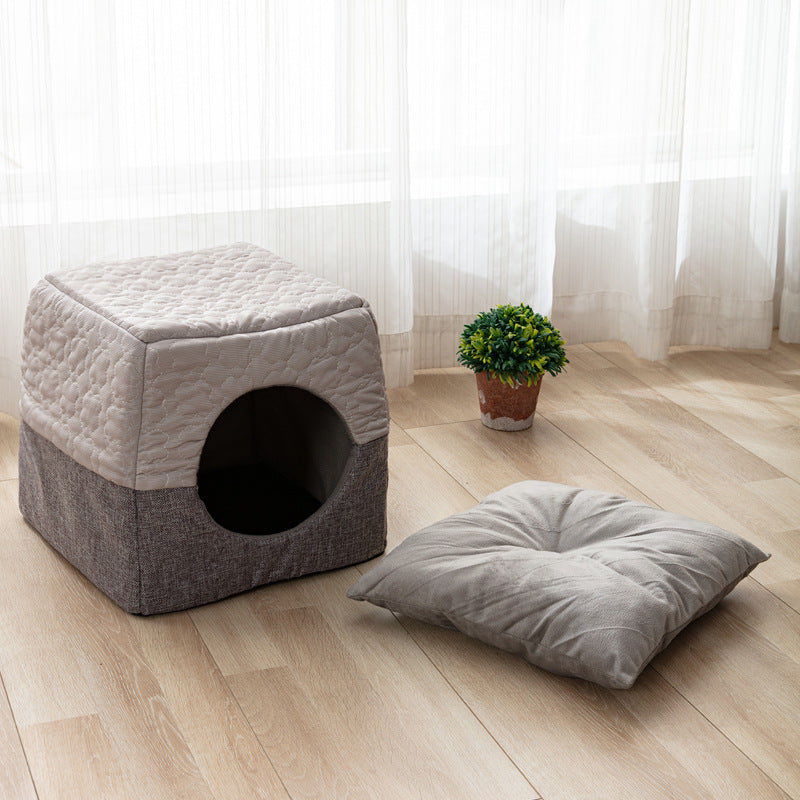 Warm in winter and cool in summer Multi-purpose cat house, small dog pet nest, semi-closed cat nest available in all seasons