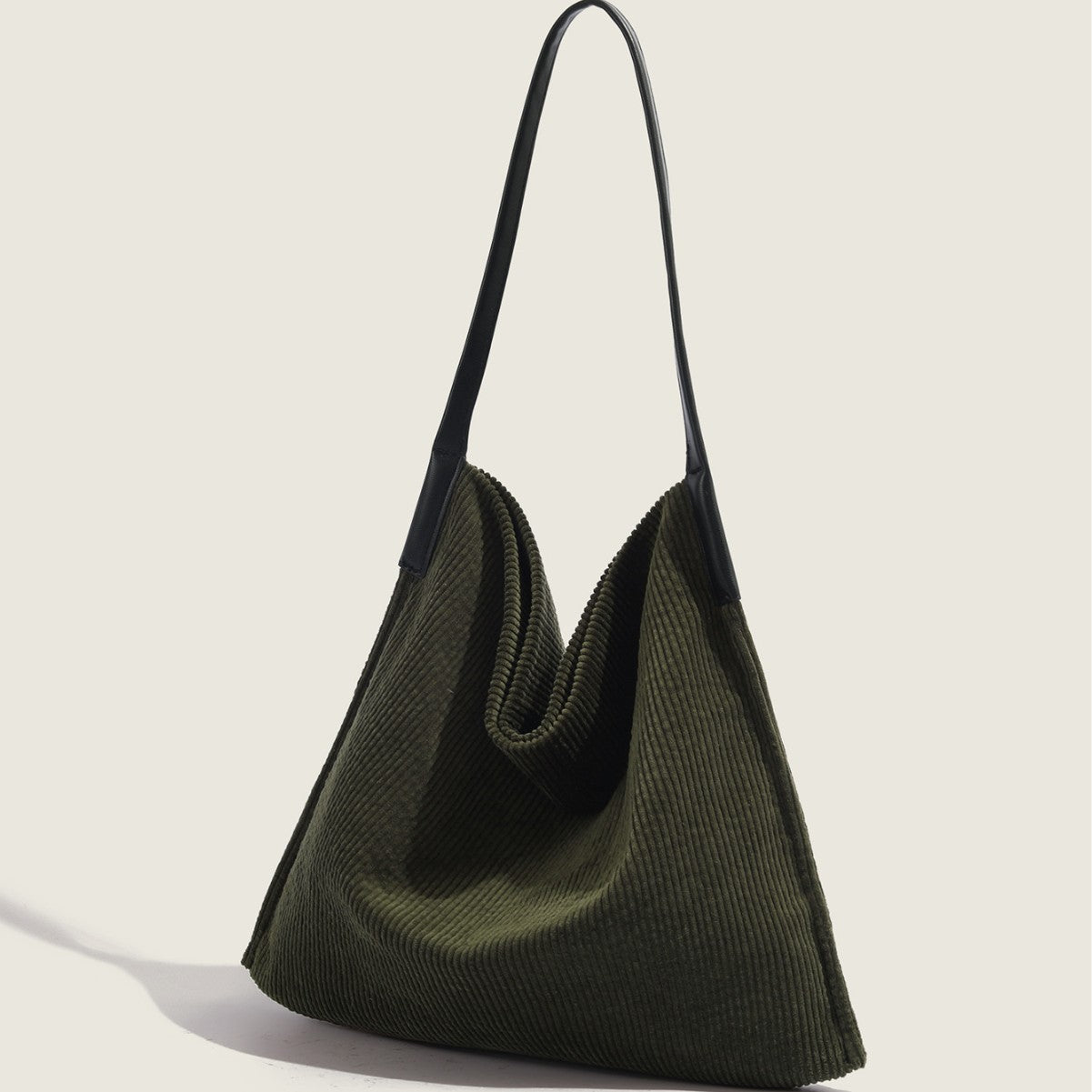 Corduroy large capacity hobo bag, tote bag women, casual commuting shoulder bag large,