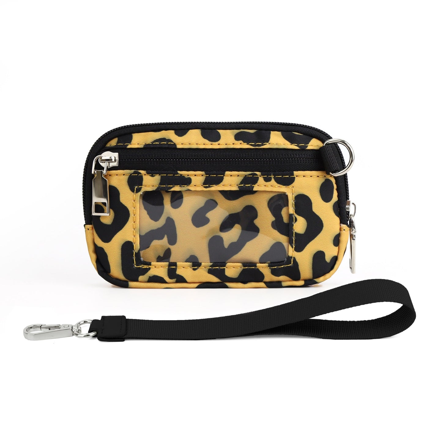 Transparent PVC Large Card Bag – Wrist Bag with Compartments for Bank Card & Change Storage, Portable Wristlet Purse