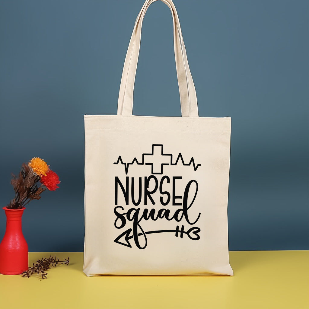 Canvas printed shoulder bag, fashionable and lightweight shopping bag, large-capacity cotton bag 2pcs hobo.