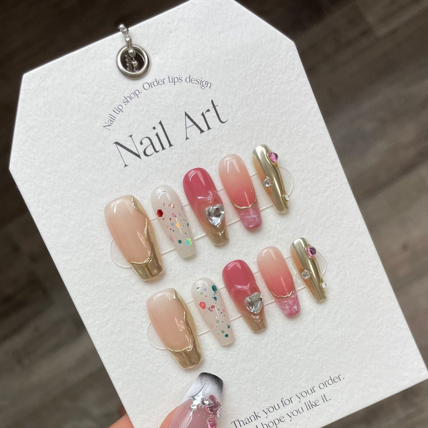1024- Handmade press on nails fake nails removable