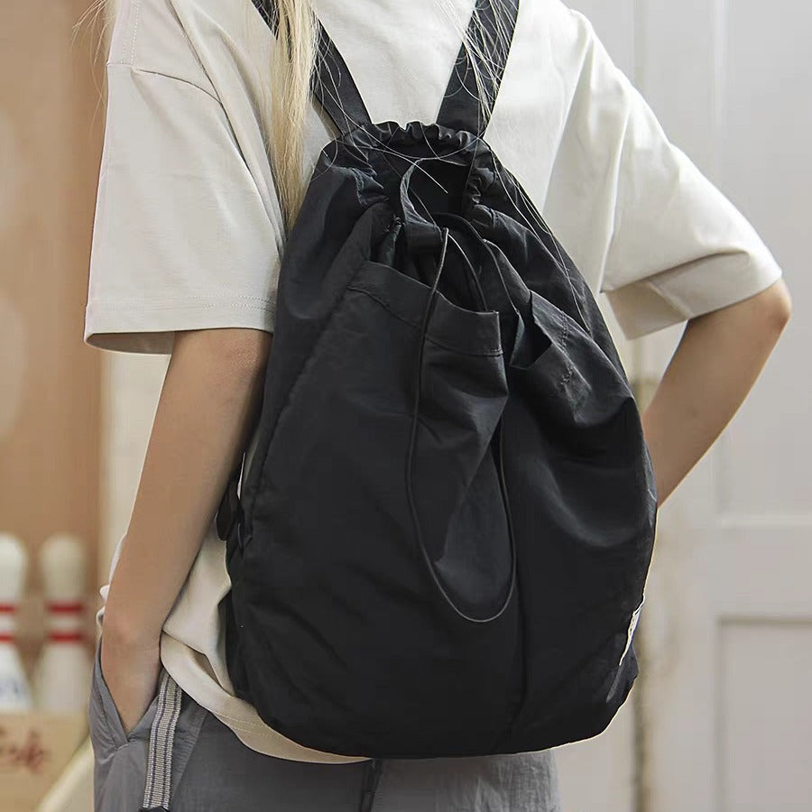 Casual anti-splashing nylon backpack female, backpack neutral large capacity student bag, backpack purse lightweight casual