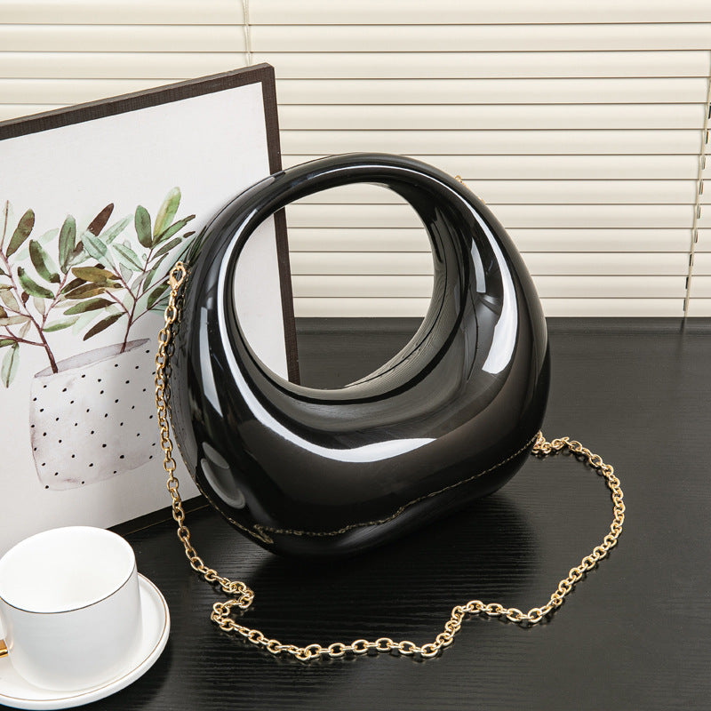 Elegant evening Bag – Gold and Silver Dinner Bag, Stylish Makeup Acrylic Bag, Perfect Prom Bag, Party Purse, and Wedding Clutch