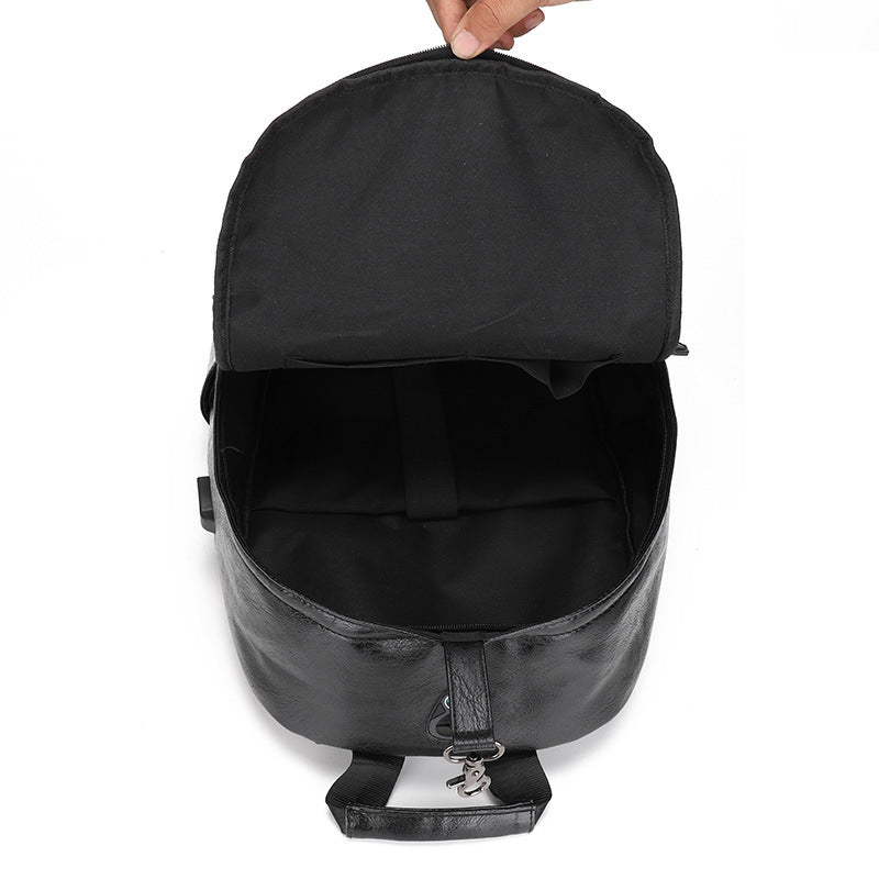 Boutique Men's Backpack Fashion Business Fan Large Capacity Soft Leather Backpack Travel Men's Short-haul School Bag MB21080302