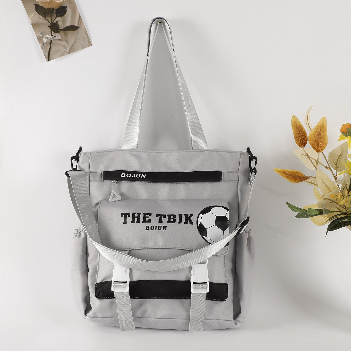 Large capacity tote bag, student cute high school tote bag, tote shoulder bag