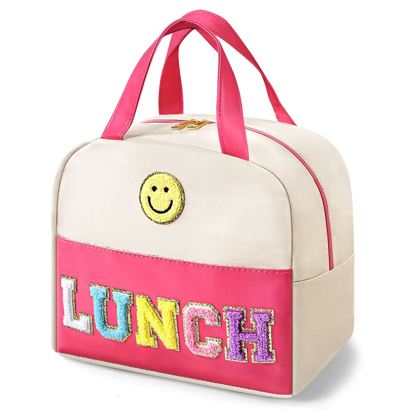 Bento bag, embroidered lunch bag, student lunch box handbag, fresh-keeping large-capacity thickened ice bag