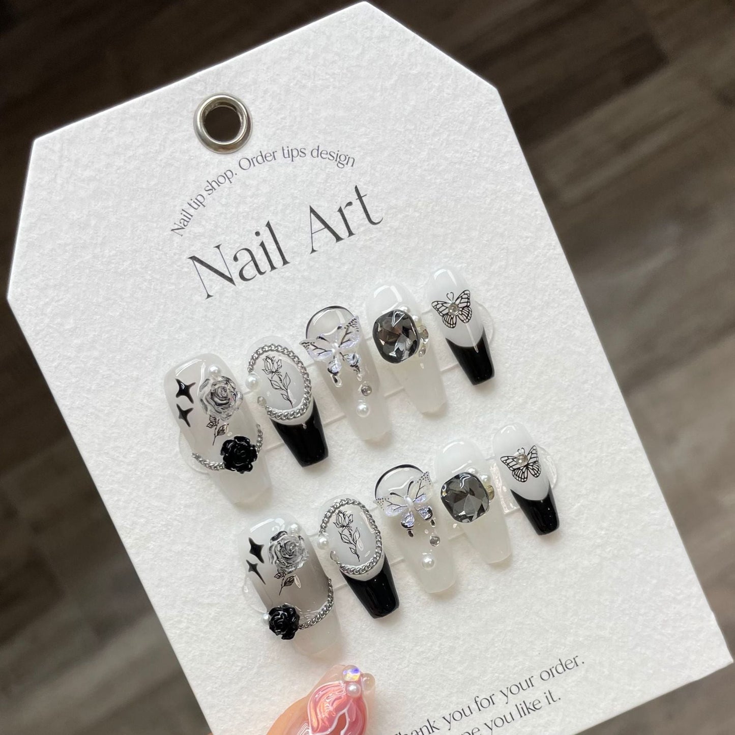 1022- Handmade press on nails fake nails removable