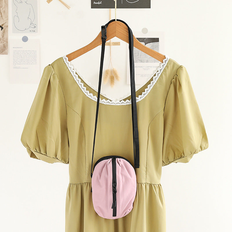 Adorable Mini Mobile Phone Bag for Females – Trendy Versatile Nylon Shopping Small Crossbody Bag