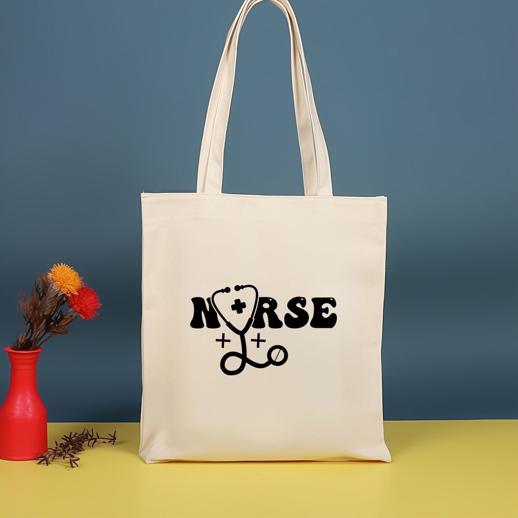 Canvas printed shoulder bag, fashionable and lightweight shopping bag, large-capacity cotton bag 2pcs hobo.