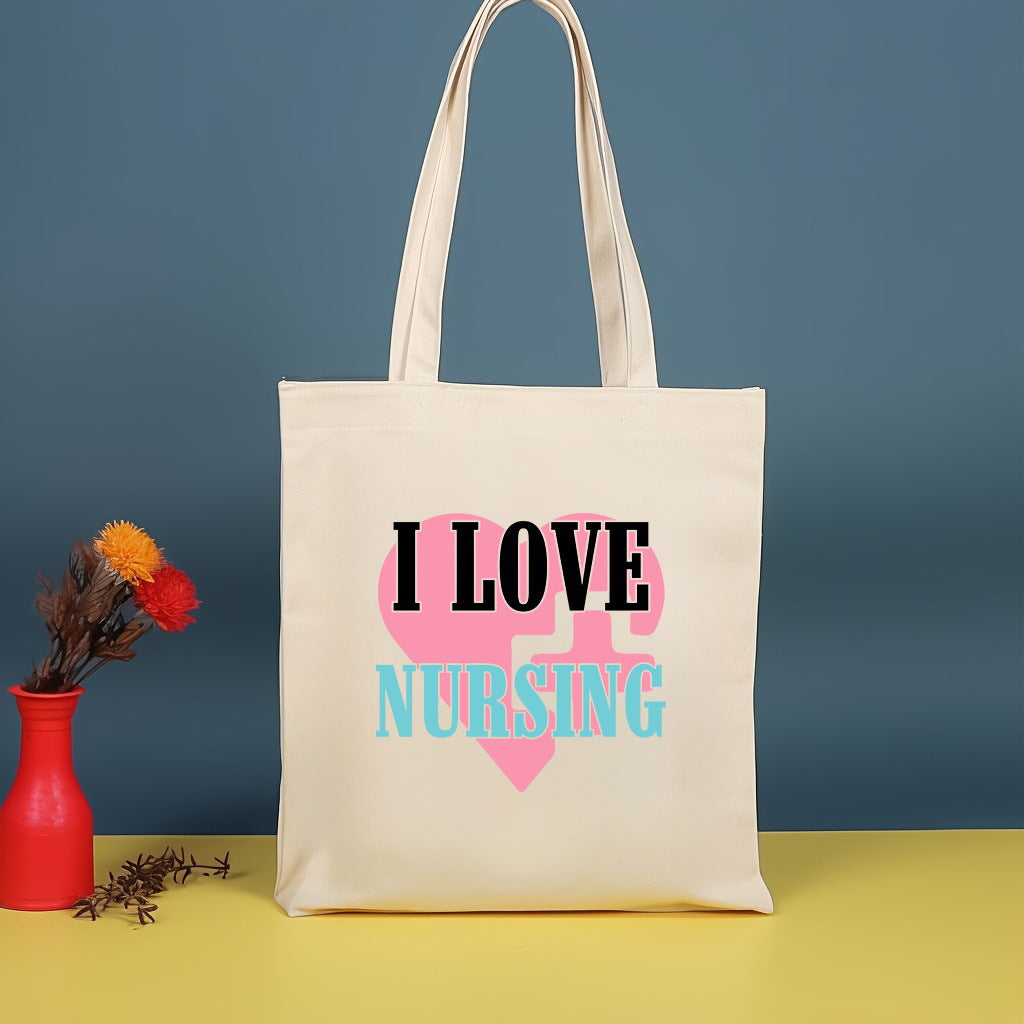 Canvas printed shoulder bag, fashionable and lightweight shopping bag, large-capacity cotton bag 2pcs hobo.