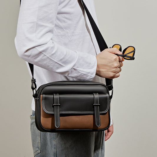 Men's casual retro shoulder crossbody bag, fashion messenger bag crossbody small