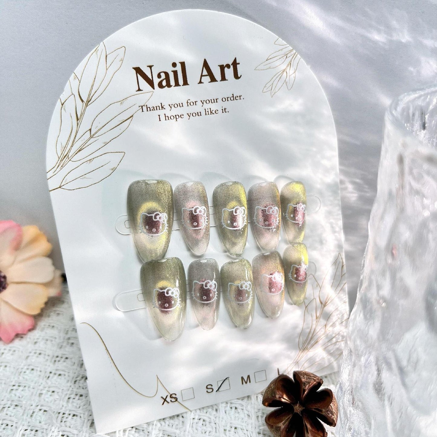 1032- Handmade press on nails fake nails removable