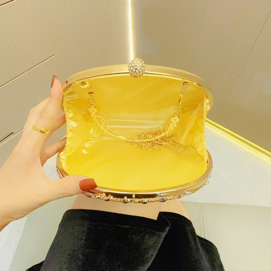 Clutch Purses for Women Evening Bag Nude Purse Luxury Handbag Bride Wallet Glitter Multicolor Rhinestone Bags   M4669-285W117