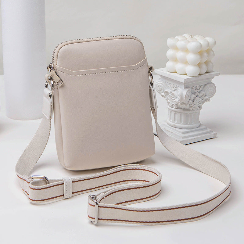 Elegant Women's Bag - Simple PU Soft Phone Bag, Compact Small Shoulder Crossbody Phone Purse