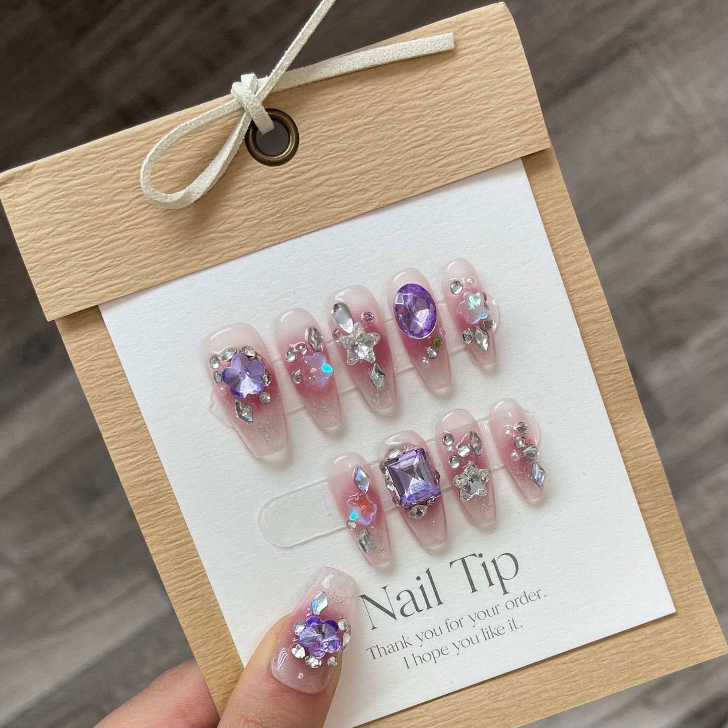 1022- Handmade press on nails fake nails removable