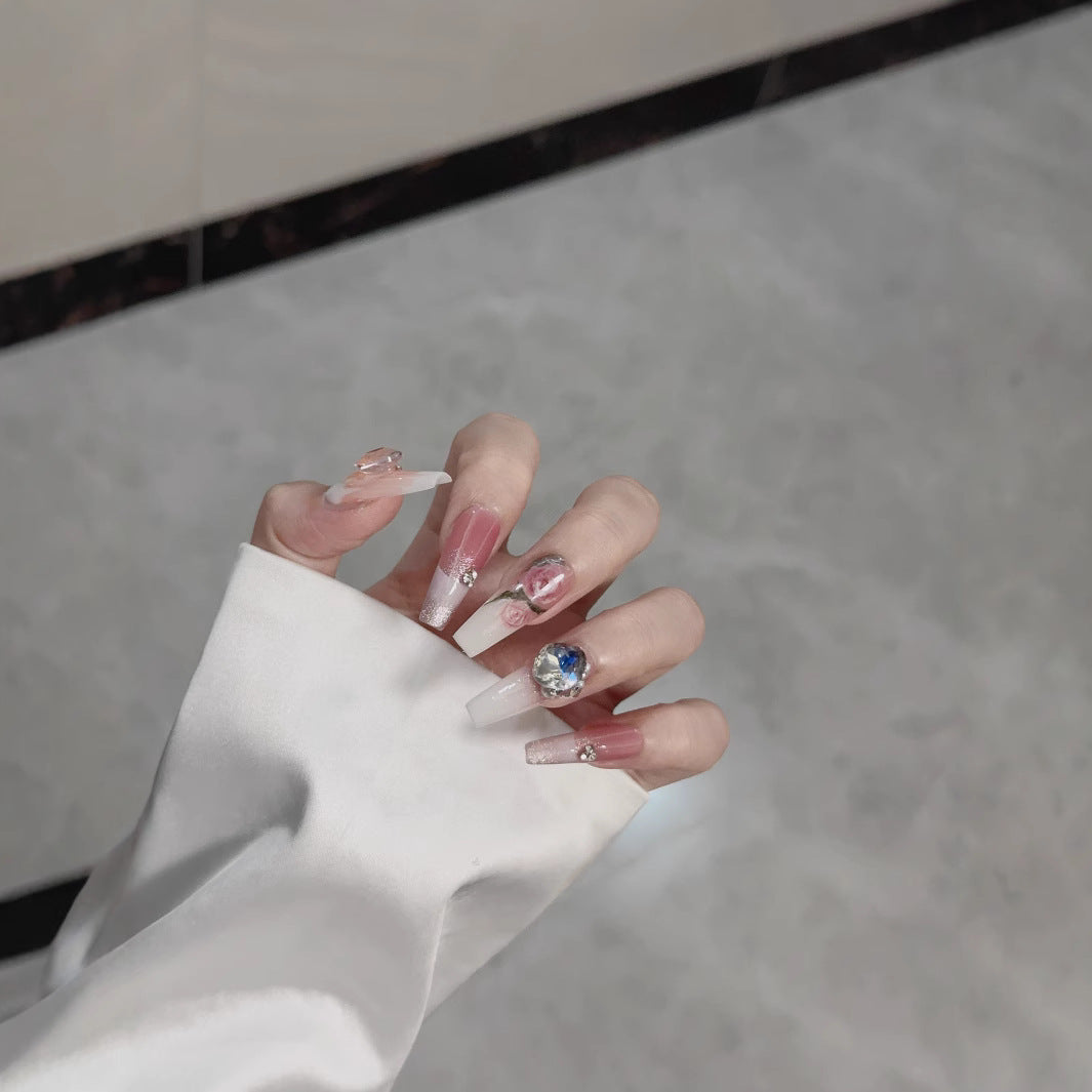 1025- Handmade press on nails fake nails removable