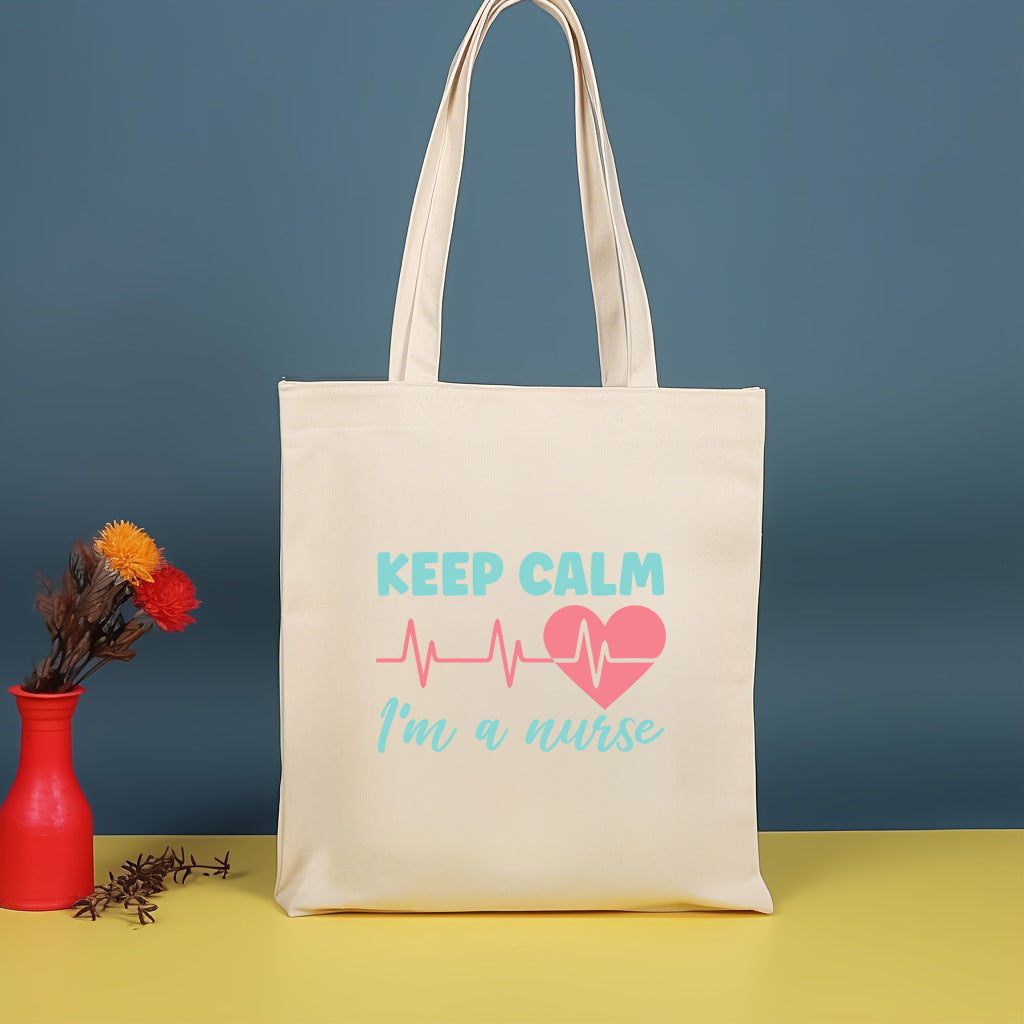 Canvas printed shoulder bag, fashionable and lightweight shopping bag, large-capacity cotton bag 2pcs hobo.