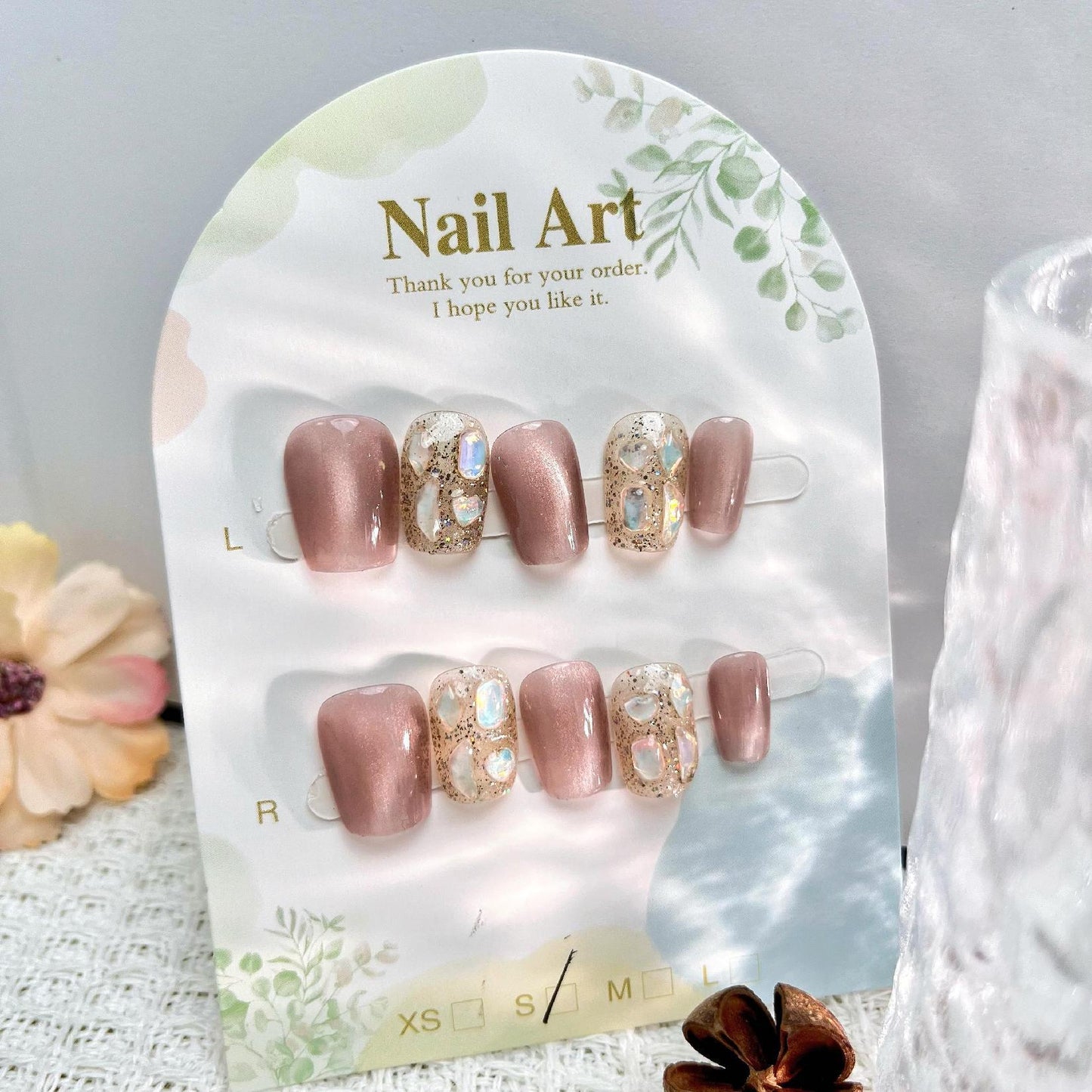 1032- Handmade press on nails fake nails removable