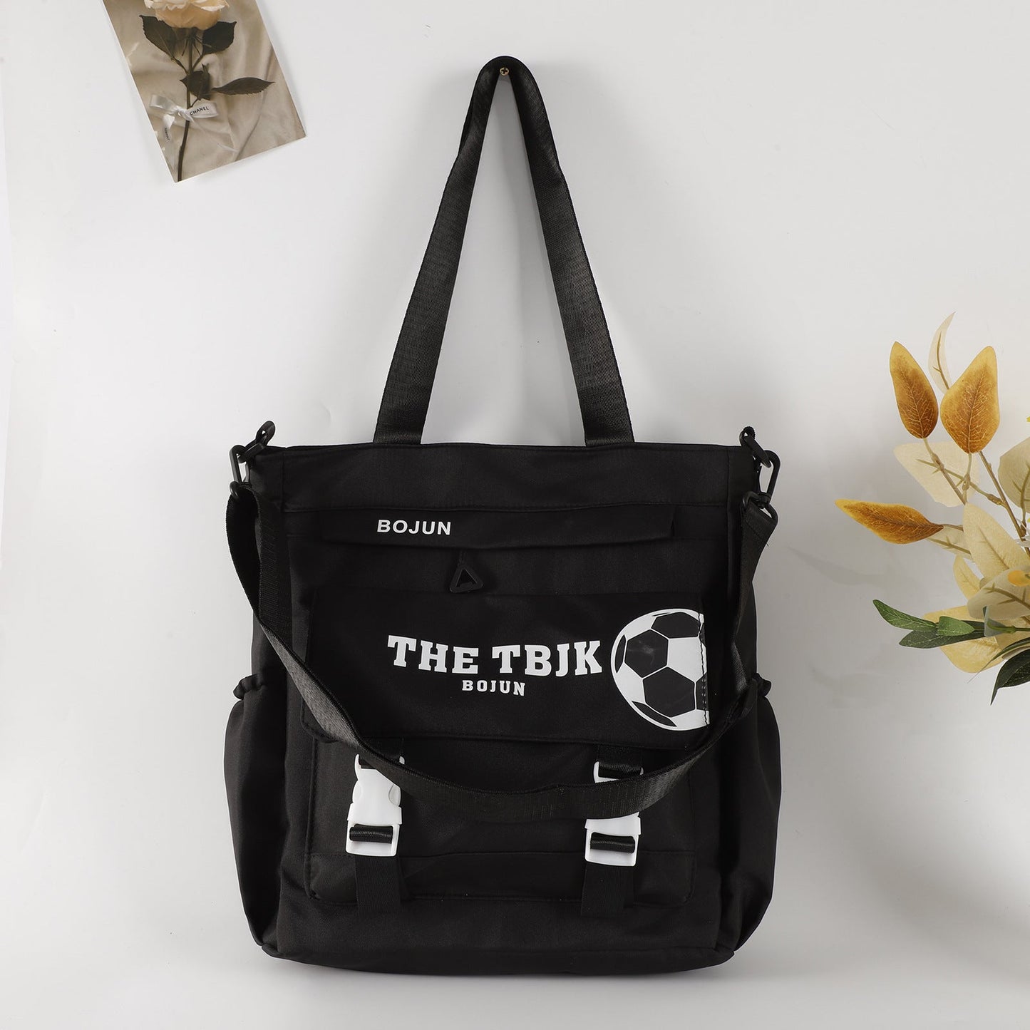 Large capacity tote bag, student cute high school tote bag, tote shoulder bag