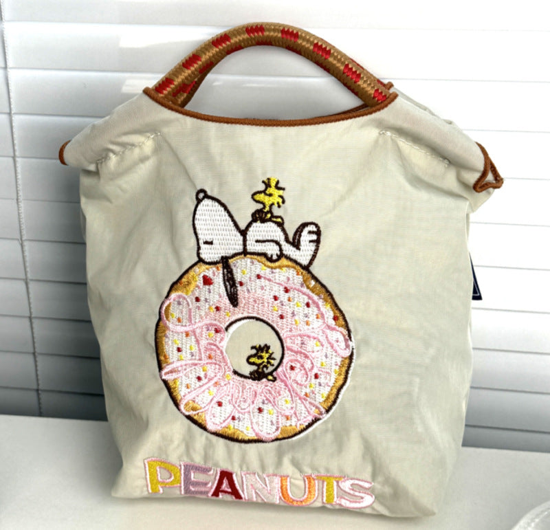 Leisure bag women's summer light cloth bag, large capacity shoulder tote bag, class commuter shoulder bag