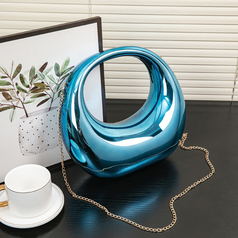 Elegant evening Bag – Gold and Silver Dinner Bag, Stylish Makeup Acrylic Bag, Perfect Prom Bag, Party Purse, and Wedding Clutch