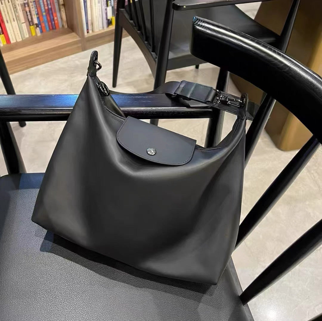 Hobo Underarm bag, boho grey women's bag, Crossbody shoulder bag, large capacity versatile women's hobo bag