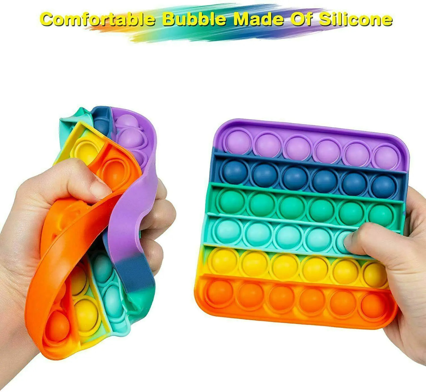 Popit Fidget Toy Push Bubble Sensory Stress Relief Kids Family Games Square Game - # BOT&G51110001