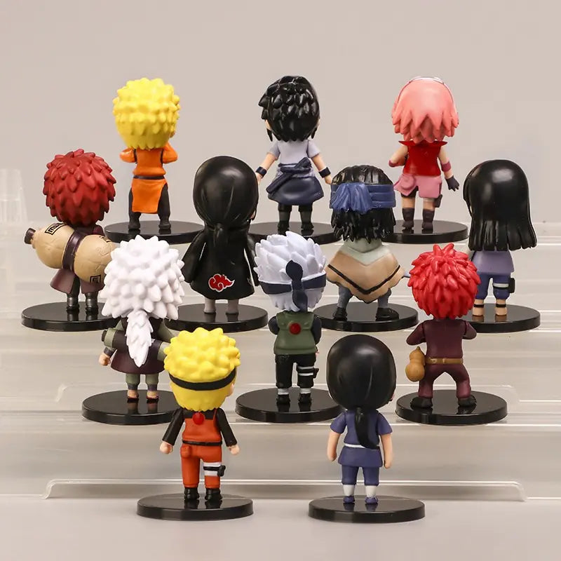 12pcs/set Naruto Anime Shippuden PVC Figures Toys - # BOT&G522610002