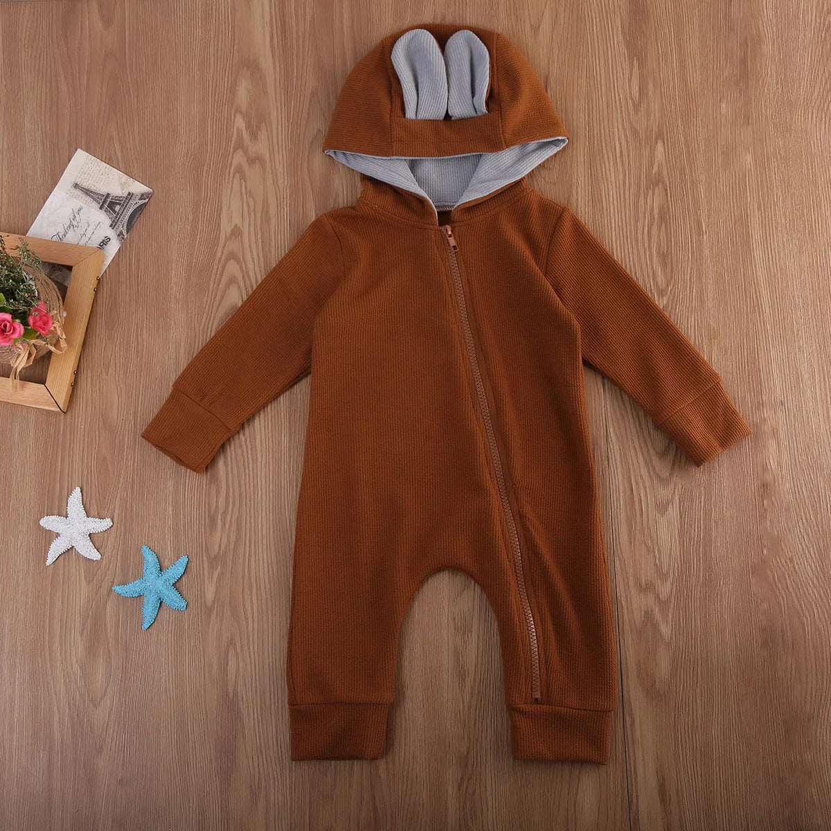 Baby Deer Hooded Jumpsuit - # BA	AA21110012