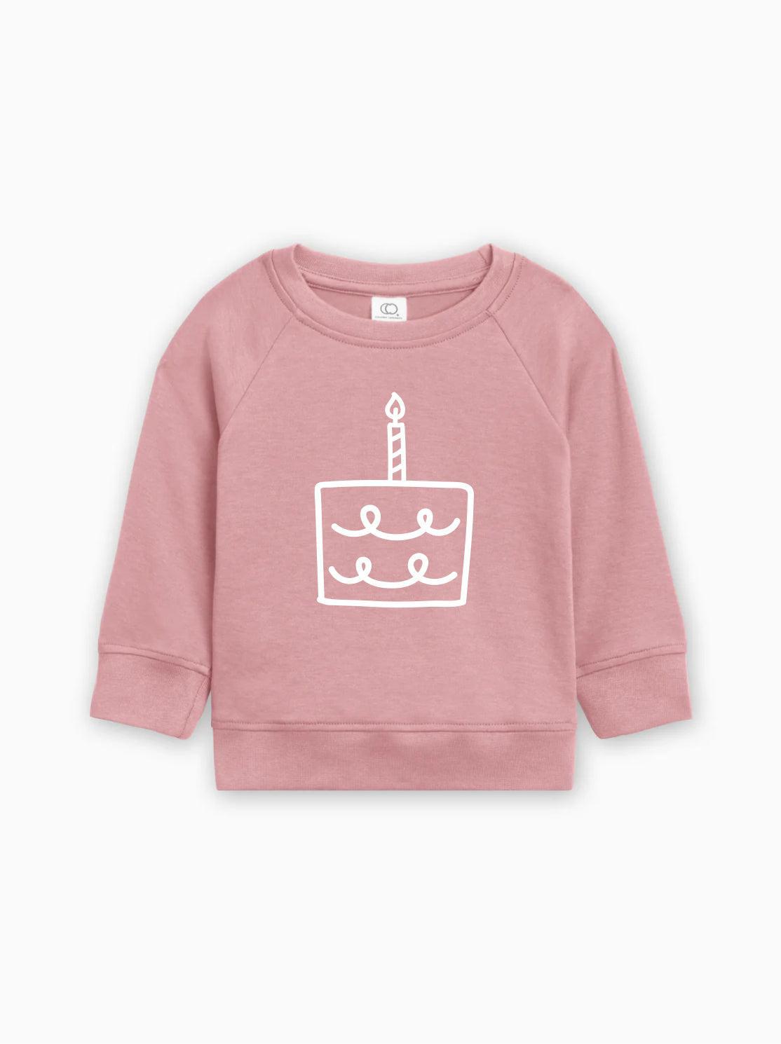 One Birthday Cake 1st Birthday Organic Cotton Pullover