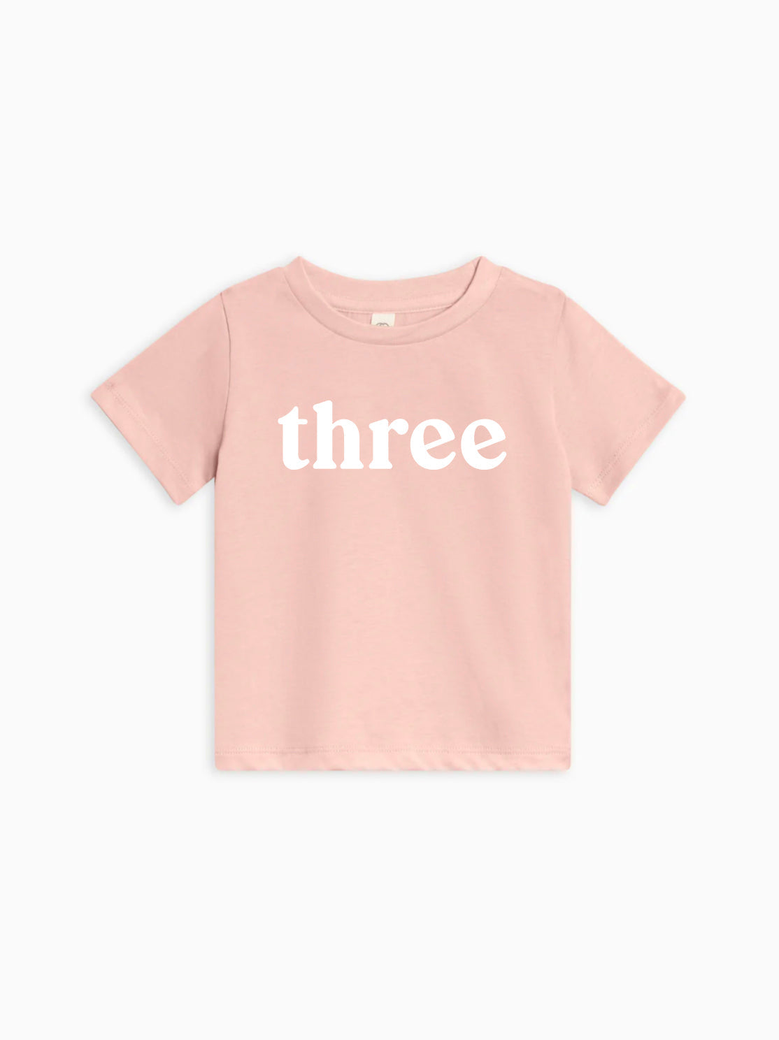 Three Birthday girl and boy Organic Cotton Baby And Kids Tee (serif)