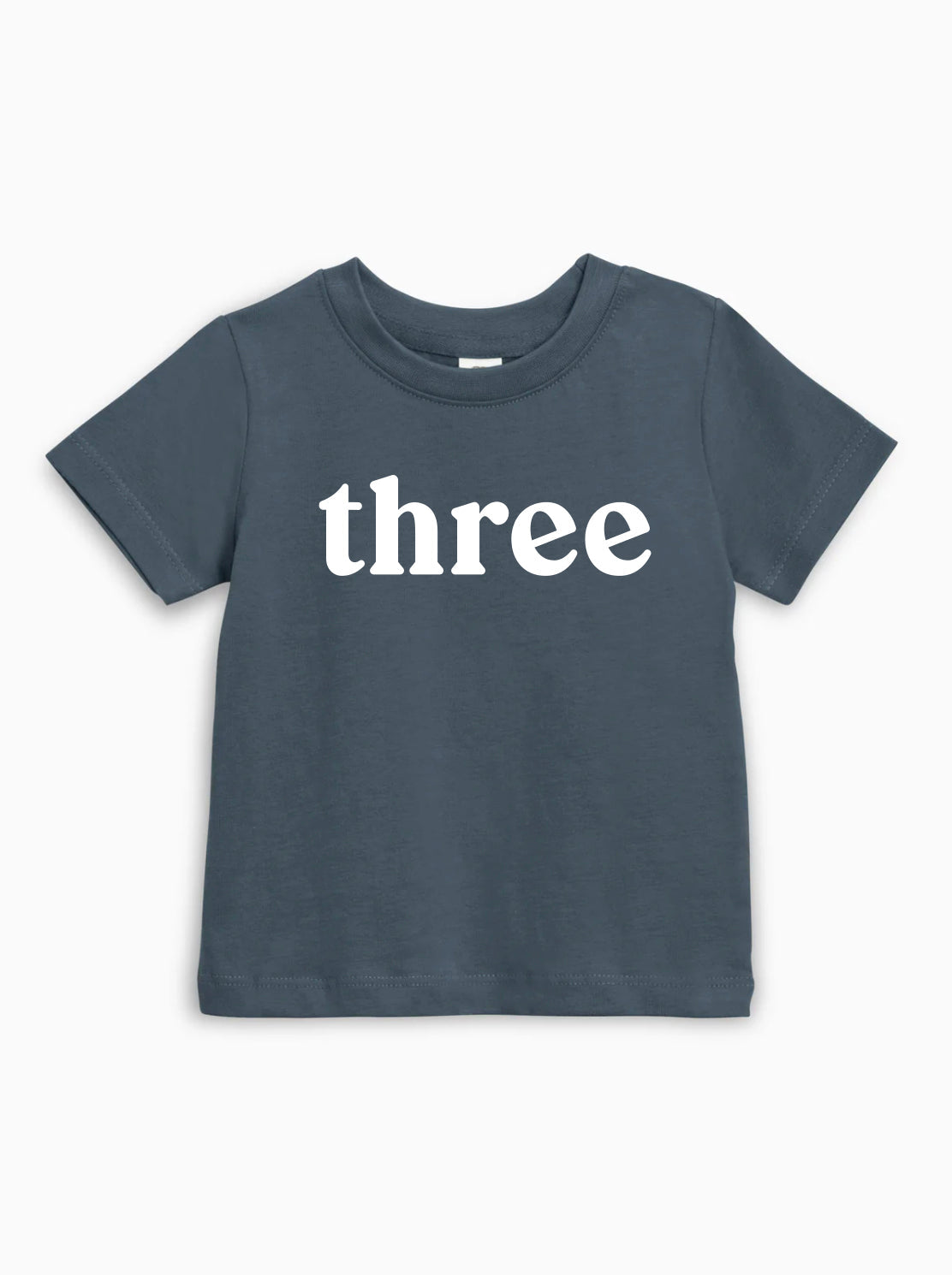 Three Birthday girl and boy Organic Cotton Baby And Kids Tee (serif)