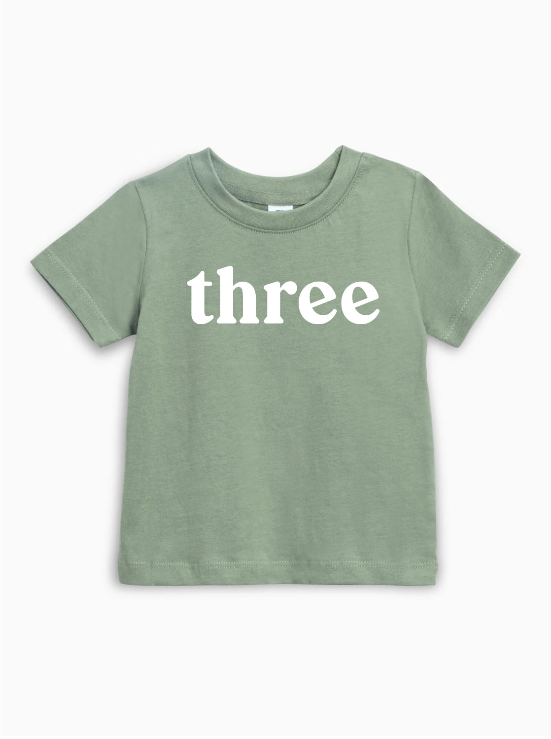 Three Birthday girl and boy Organic Cotton Baby And Kids Tee (serif)