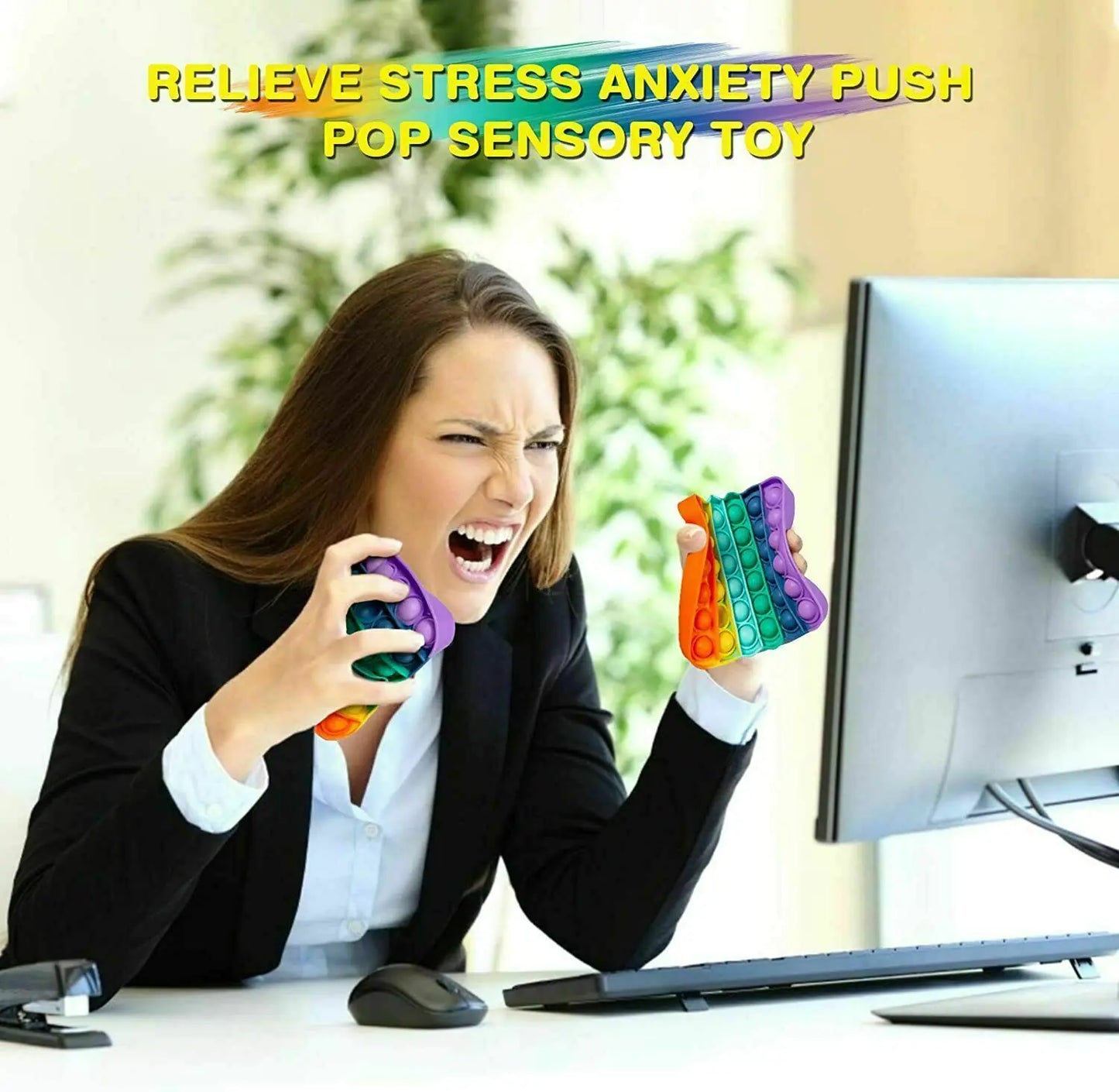 Popit Fidget Toy Push Bubble Sensory Stress Relief Kids Family Games Square Game - # BOT&G51110001