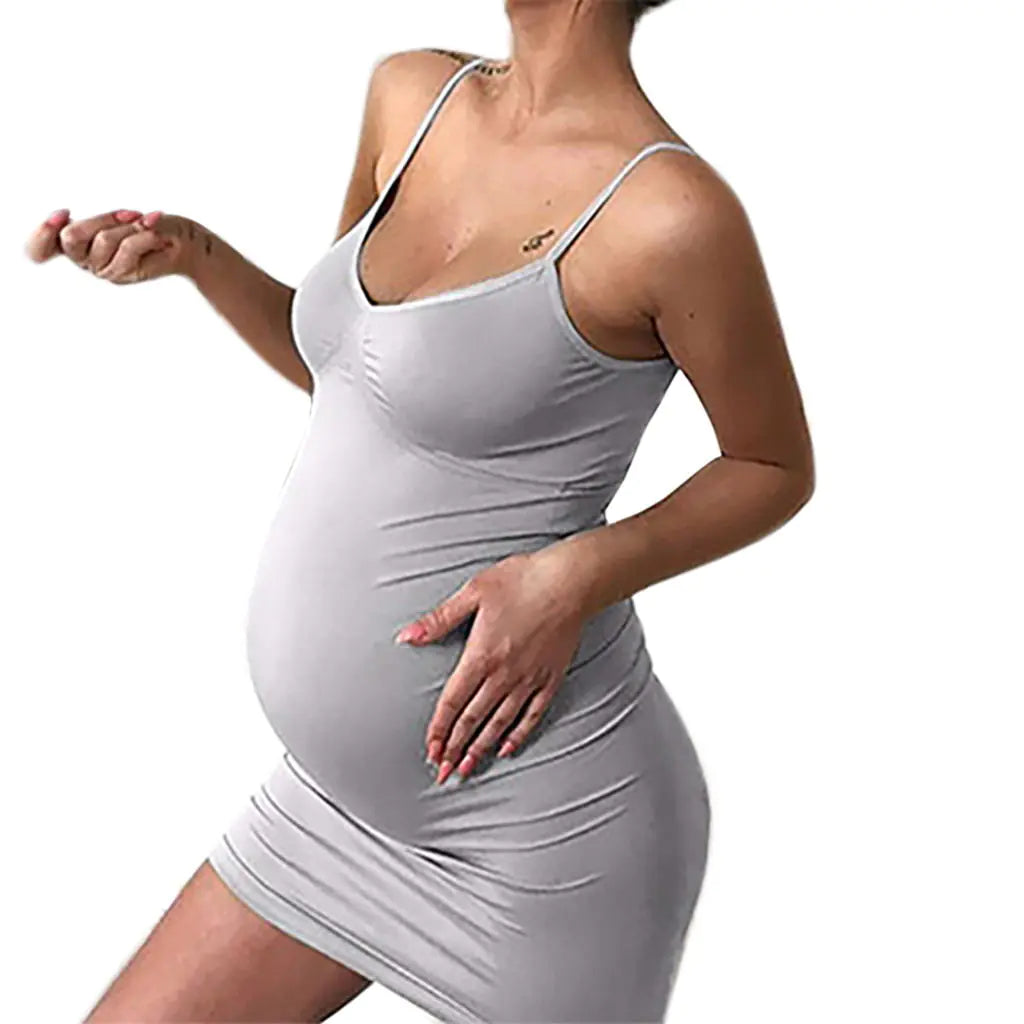 Maternity Dress, Casual Homewear Dress - # BAGE211510107-PRG