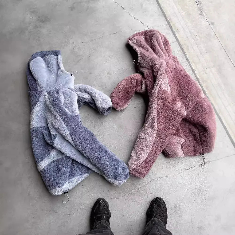 Lambswool Fluffy Zip Jacket  - # BOAA13210010