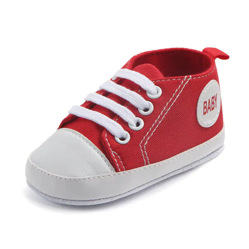 Canvas Classic Sports Sneakers Baby Boys Girls First Walkers Shoes Infant Toddler Soft Sole Anti-slip Baby Shoes - # GIAA71310006