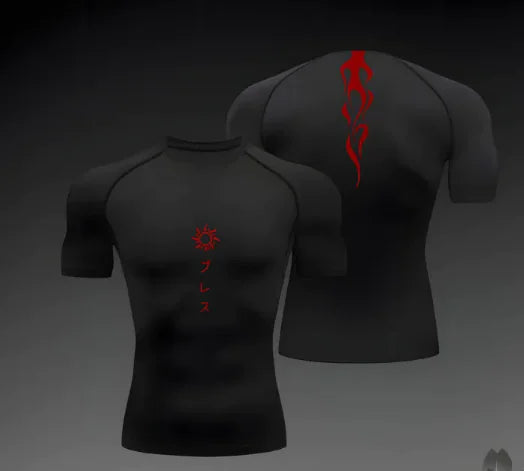 Boys Men's Printed Sports Tights T-Shirt - # BOAA13510023