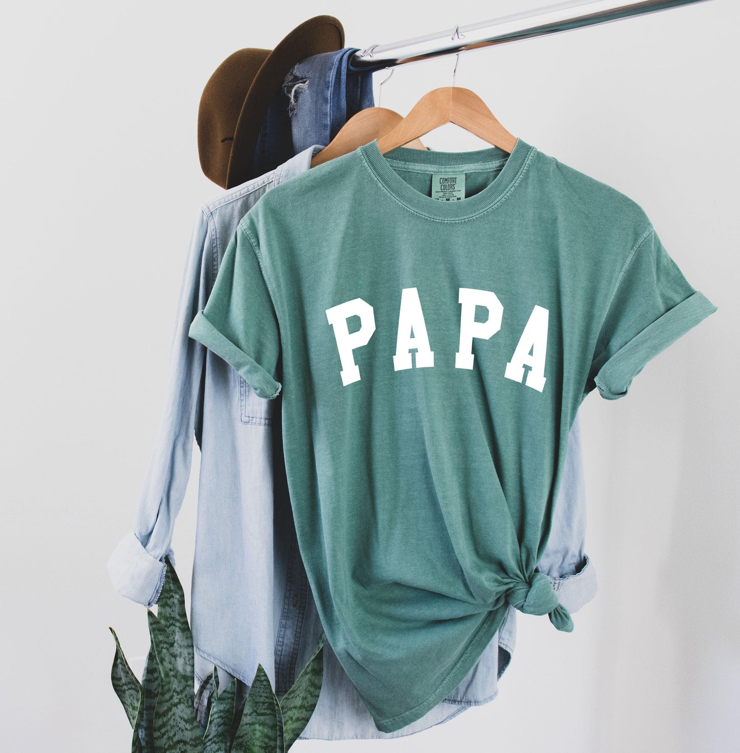 Papa Grandpa Comfort Colors T Shirt (Extended)