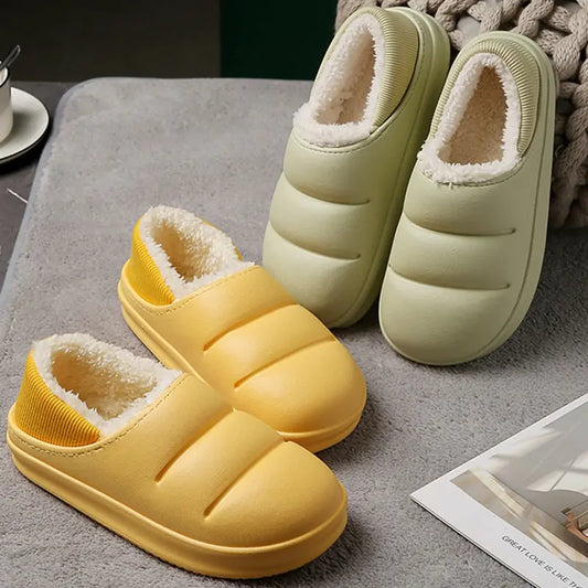 Waterproof Warm Fur Slippers - # GIAA73610008