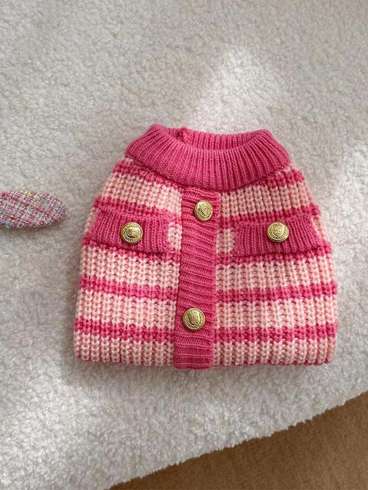 Pink Parisian Chic Knitted Pet Sweater | NCS