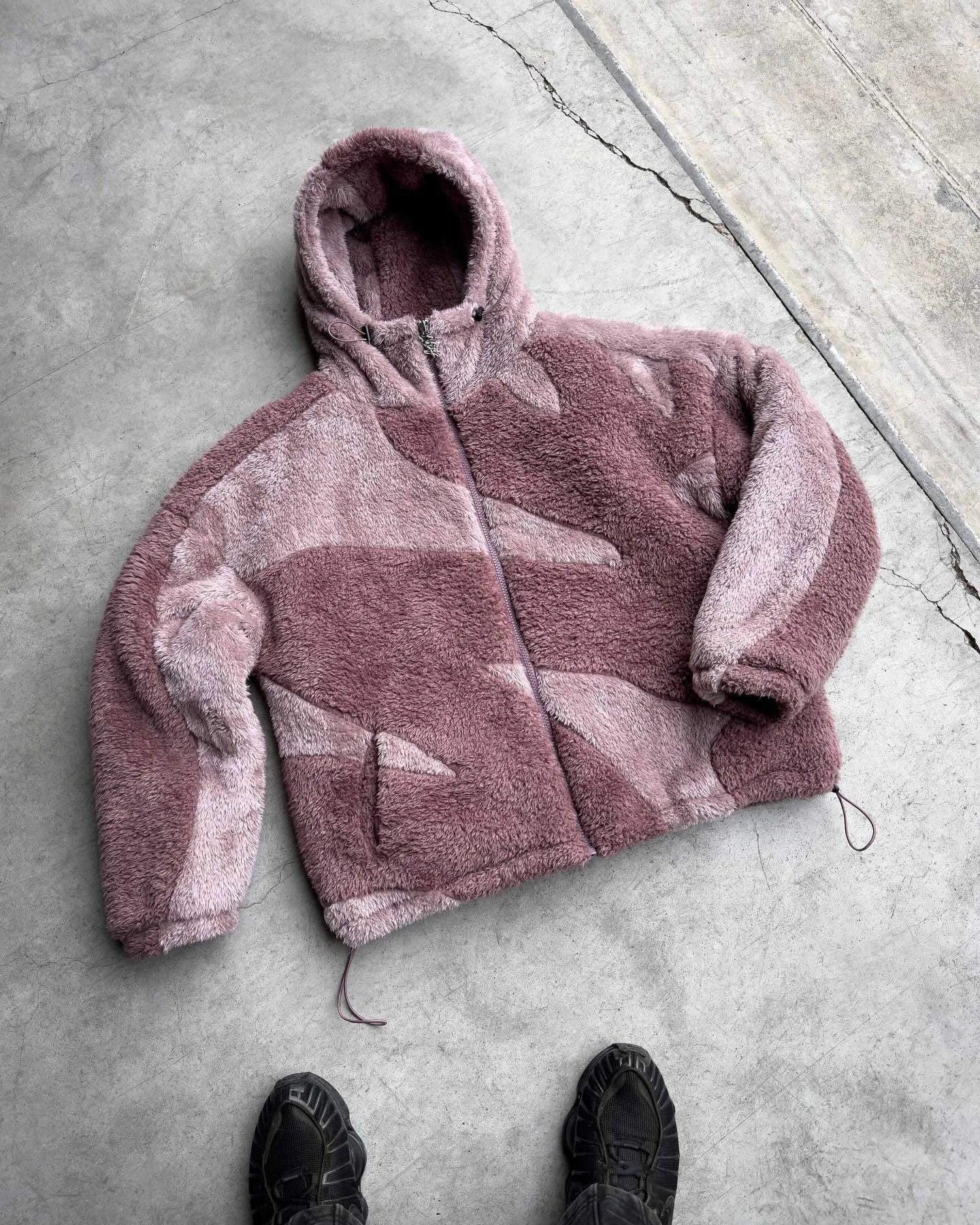 Lambswool Fluffy Zip Jacket  - # BOAA13210010