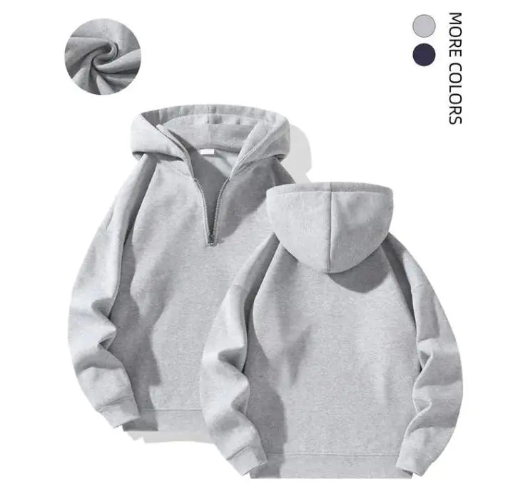 Autumn And Winter Men's Zipper Hoodie Loose Sports Sweater - # BOAA13110003