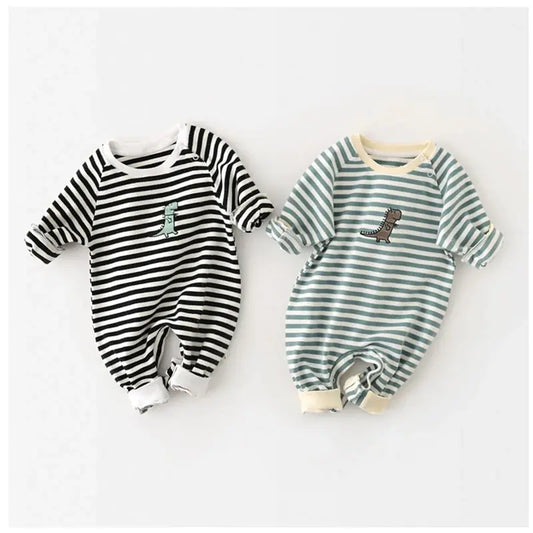 Newborn Baby Striped Rompers - # BAAA21110021