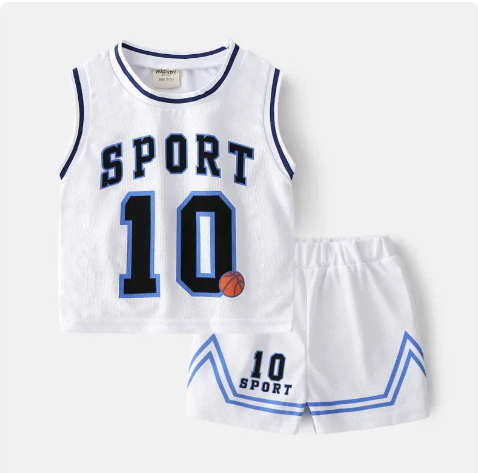 Children's Summer Basketball Clothing Set – Boys' Vest and Shorts Two-Piece - # BOAA11310001