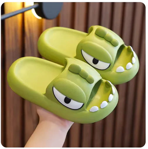 Cute Cartoon Monster Slippers – Non-Slip Platform Slides for Kids & Adults" - # BOAA73410011